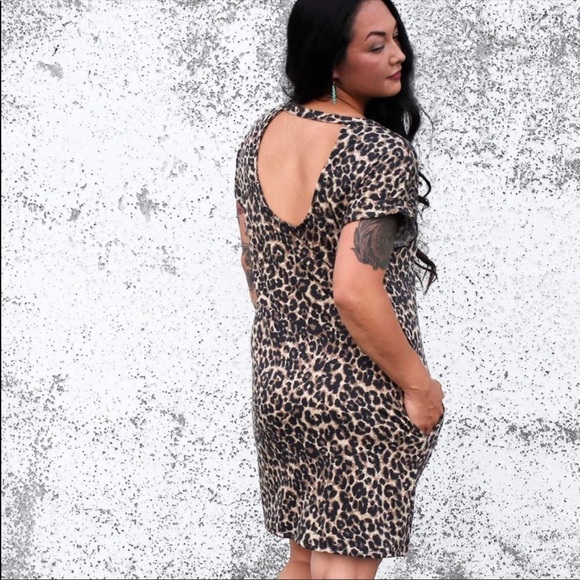 Leopard T-shirt Dress - Picture 2 of 4